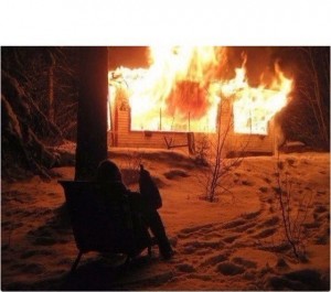 Create meme: fire, looks like burns, looks like the house is on fire