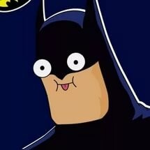 Create meme: Picture, Batman with his tongue hanging out, funny pictures of Batman