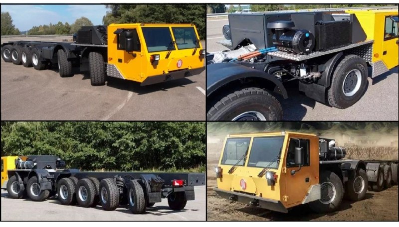 Create meme: tatra pipe carrier, oshkosh 10x10 truck tractor, mzkt-750001