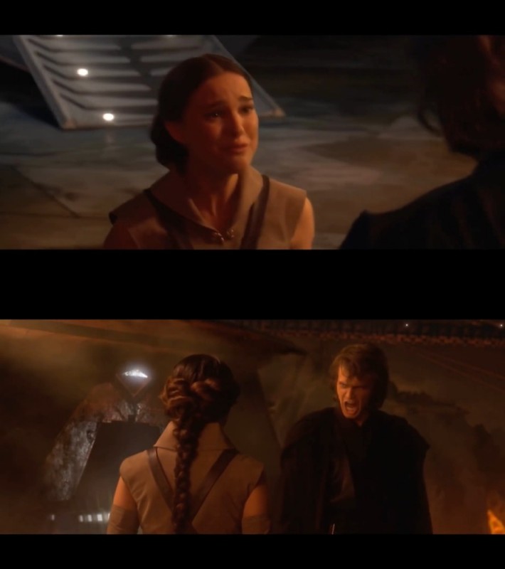 Create meme: Star Wars Episode 3, Anakin is a liar, Anakin and Padme Episode 3