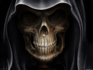 Create meme: skull of death, the skull in the hood, skull