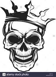 Создать мем: череп с короной без фона, череп с короной трафарет, череп с короной черно белый