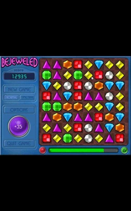 Create meme: bejeweled twist, a game in which crystals, bejeweled deluxe