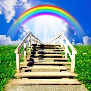 Create meme: figure, rainbow bridge