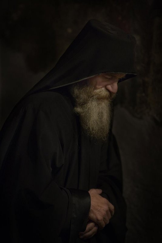 Create meme: The old monk, orthodox monk, Archimandrite Ephraim of Philotheos