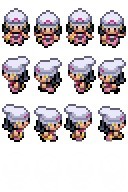 Создать мем: sprite, пиксельные тренеры покемон, pokemon emerald characters sprites