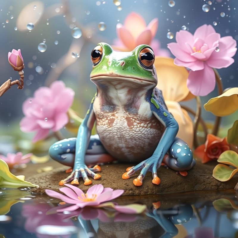 Create meme: frogs, A beautiful frog, The frog is sitting