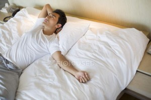 Create meme: man sleeping in bed, the guy sleeps