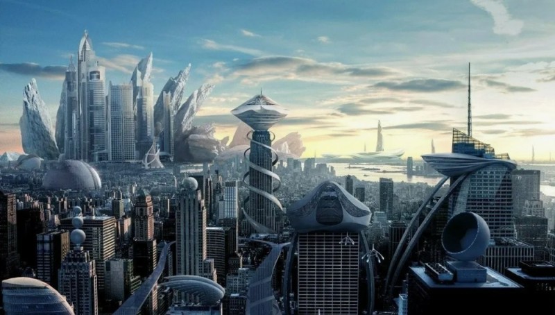 Create meme: distant future, futuristic city of the future, futuristic city