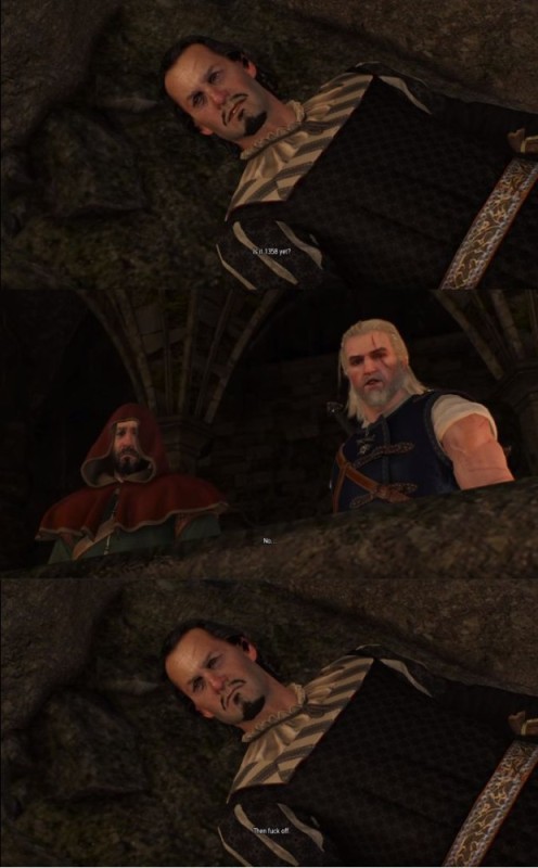 Create meme: The Witcher 3: Wild Hunt, the witcher 3 meme with a vampire, already 1358 witcher