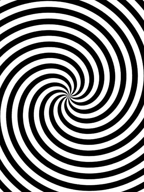 Create meme: black and white spiral, hypnosis spiral, hypnosis