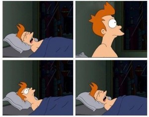 Create meme: comics, Hey fry, meme about the dream