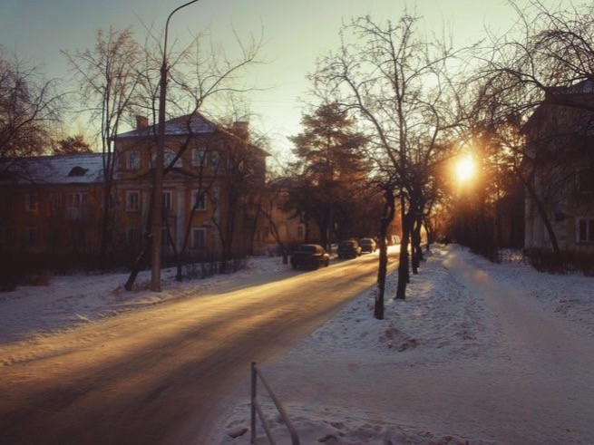 Create meme: street , evening Kazan, Sumerian Winter Park