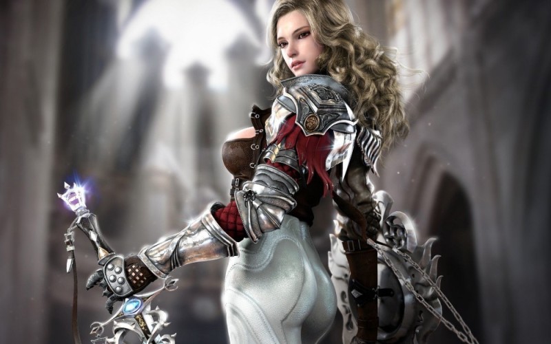 Create meme: girls in armor, girls of fantasy, The girl in the fantasy armor