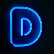 Create meme: neon, neon letters, neon letter d