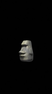 Create meme: who am I meme statue, moai, Dark image