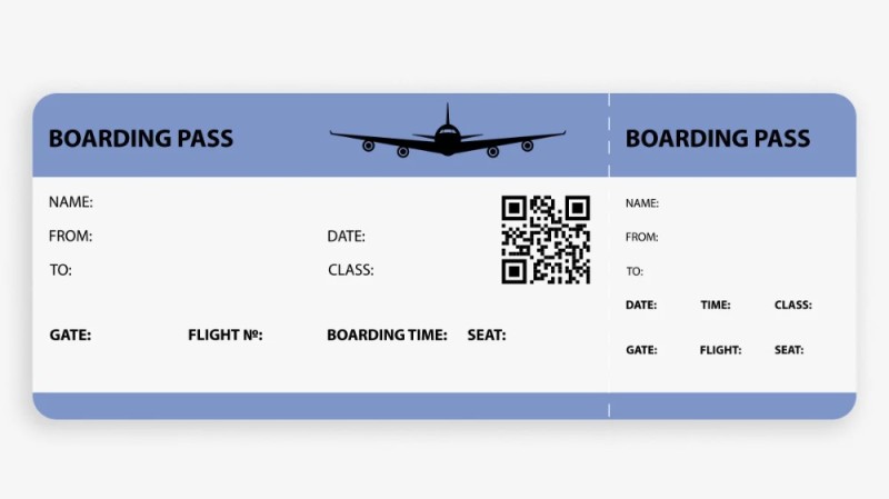 Create meme: air ticket, boarding ticket for the plane, sample plane ticket