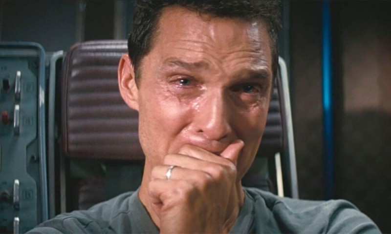 Create meme: interstellar meme, Matthew McConaughey is crying, The Crying McConaughey Interstellar