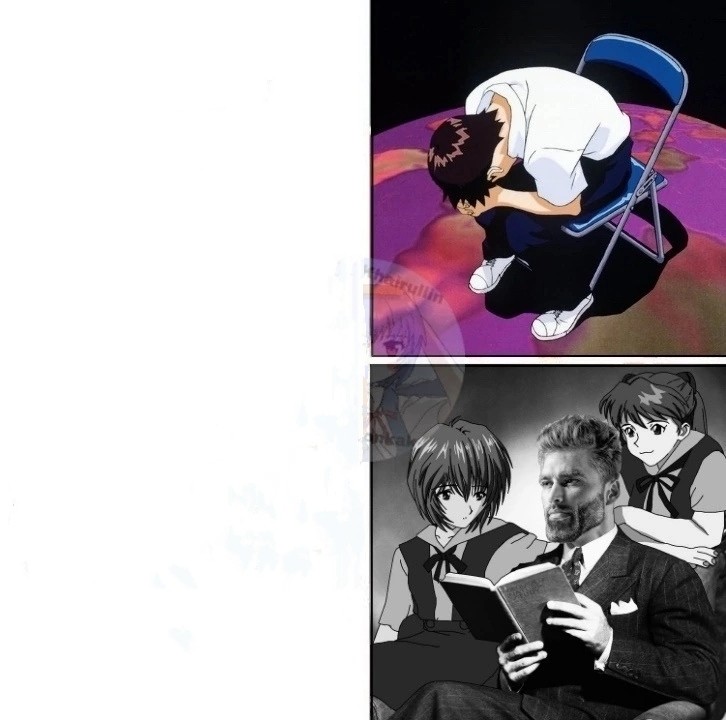 Create meme: evangelion Shinji, evangelion manga shinji, anime 