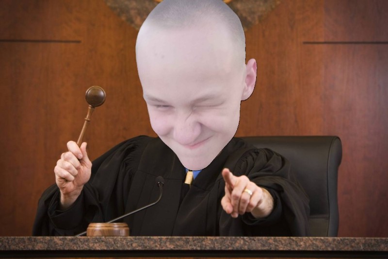 Create meme: judges, judge hammer, the judge strikes with a hammer