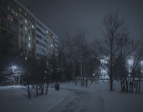 Create meme: winter city at night, winter night, panels at night in winter