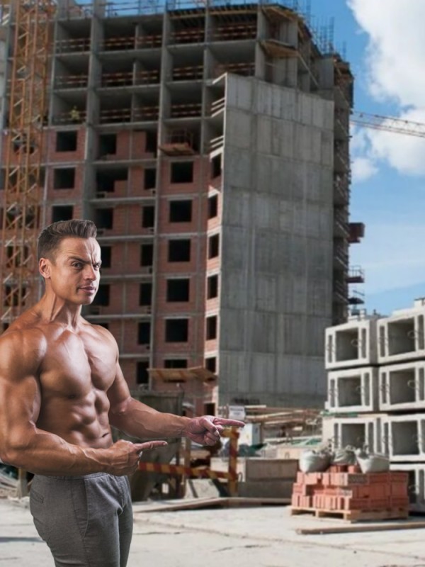 Create meme: spartak sjbody, construction , building under construction