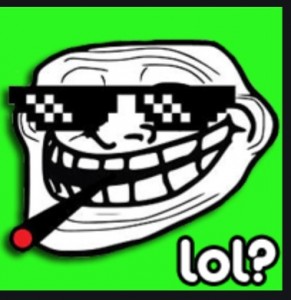Create meme: troll face on green screen, little face trollface, troll face