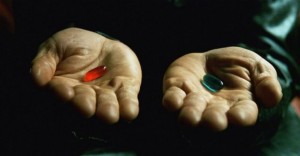 Создать мем: синяя таблетка, морфеус таблетки, красная таблетка