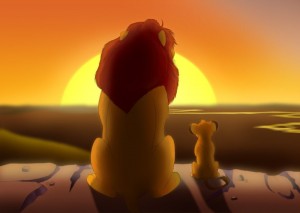 Create meme: the lion king sunset, cartoon the lion king, Mufasa the lion king