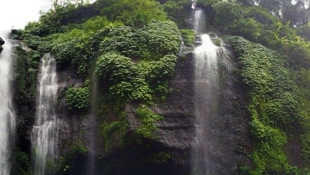 Create meme: sekumpul bali waterfall, cascade waterfall, Bali island waterfall