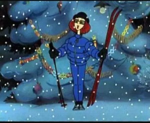 Создать мем: мама дяди федора зима в простоквашино, зима в простоквашино мультфильм 1984, трое из простоквашино