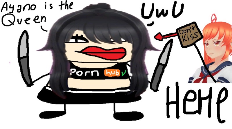 Create meme: yandere simulator stickers, yandere chan, ayano yandere simulator