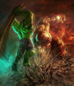 Create meme: Hulk, marvel heroes, Juggernaut marvel art