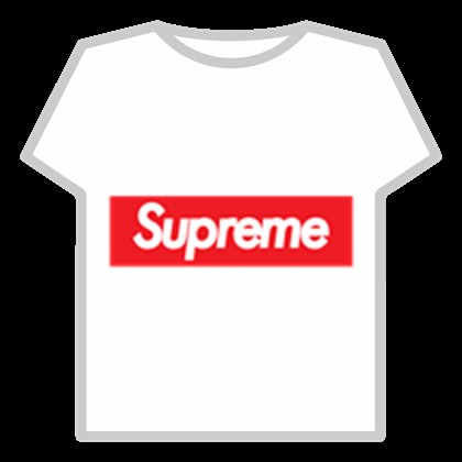 White Supreme Shirt Roblox - Roblox T Shirt Supreme Png,White Roblox Logo -  free transparent png images 
