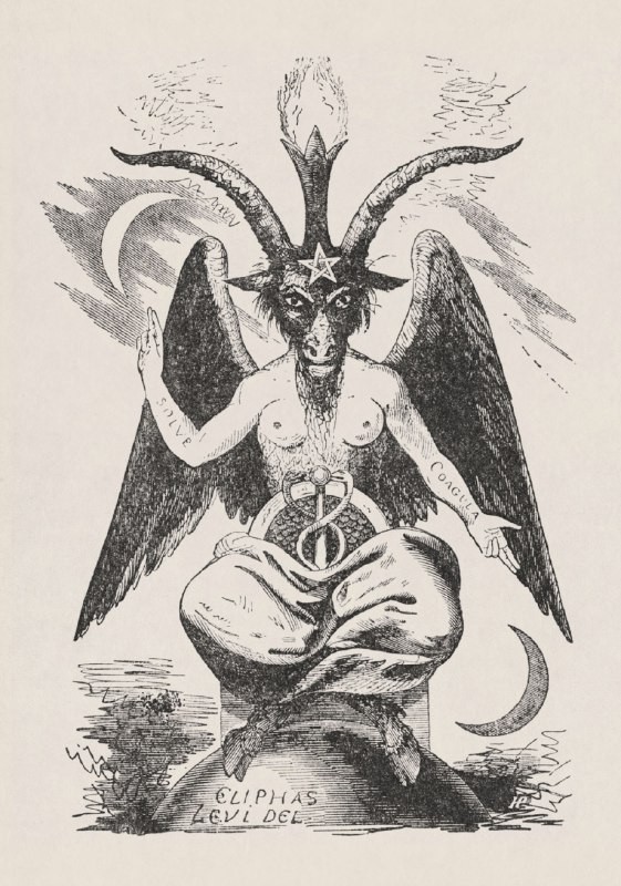 Create meme: Satan Baphomet Lucifer, The symbol of Satan is Baphomet, the symbol of Satan