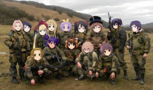 Create meme: taimadou gakuen 35 shiken shoutai, love live, girls und panzer