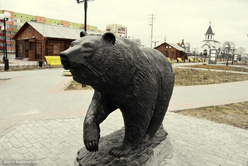 Пермский медведь памятник рисунок