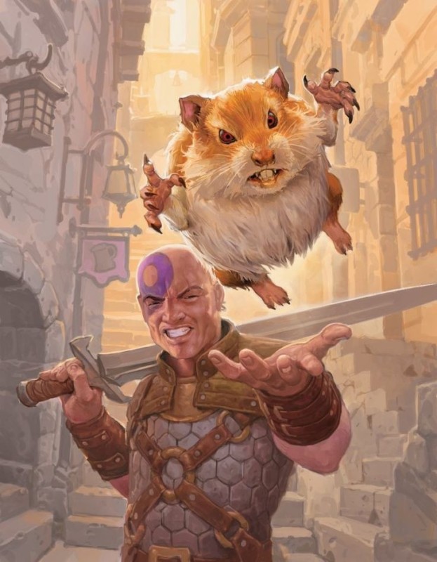 Create meme: minsc & boo, timeless heroes, hamster fighting, Fighting hamster art