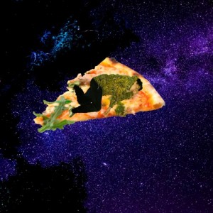 Create meme: pyramid, milky way stars, pizza