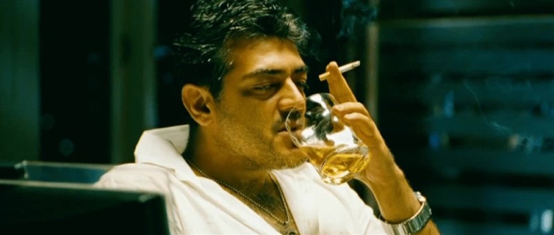 Create meme: ajith, thala, The man is drinking