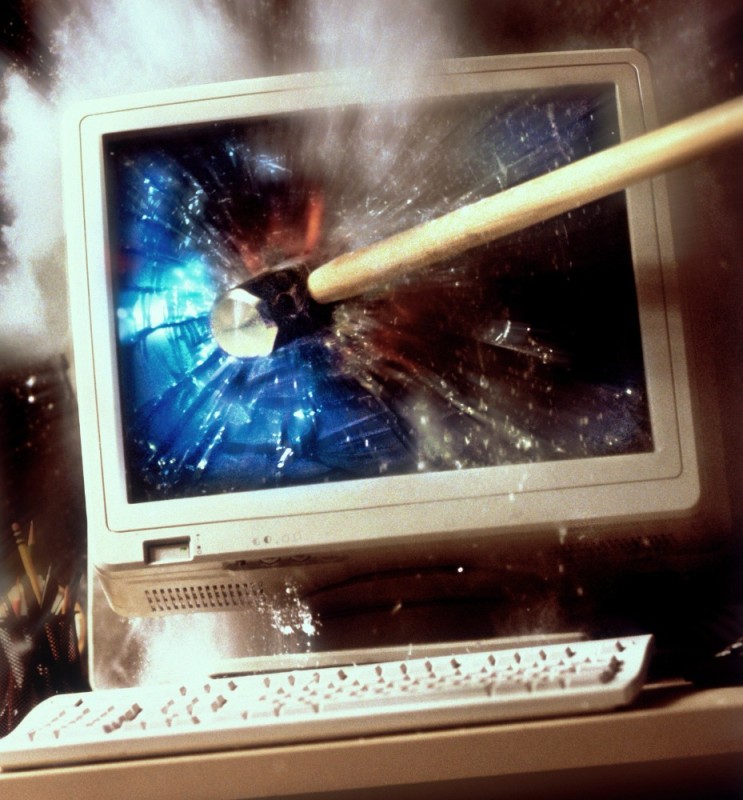 Create meme: a broken computer, a broken monitor, broken monitor