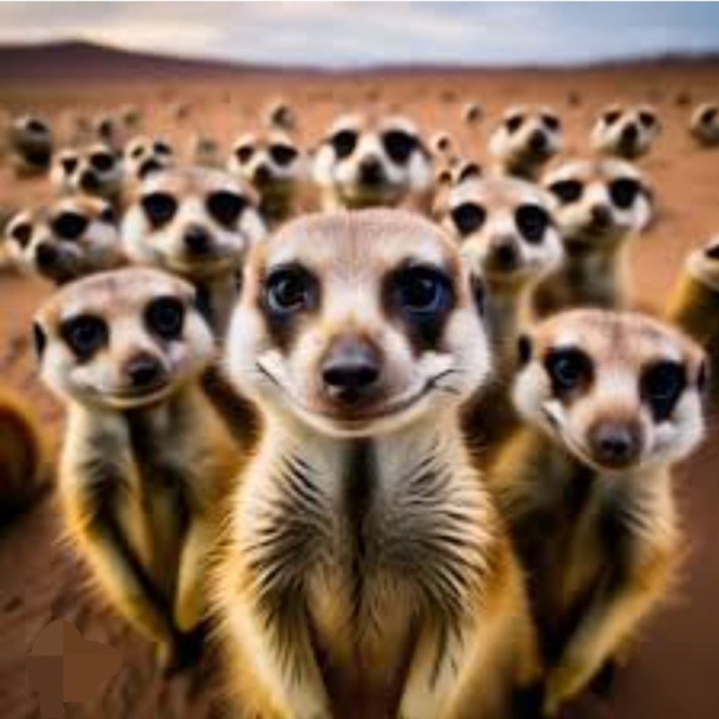 Create meme: meerkats , animals of the desert meerkats, meerkat 