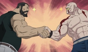 Create meme: Fullmetal alchemist Armstrong handshake, Alex Louis Armstrong, Fullmetal alchemist