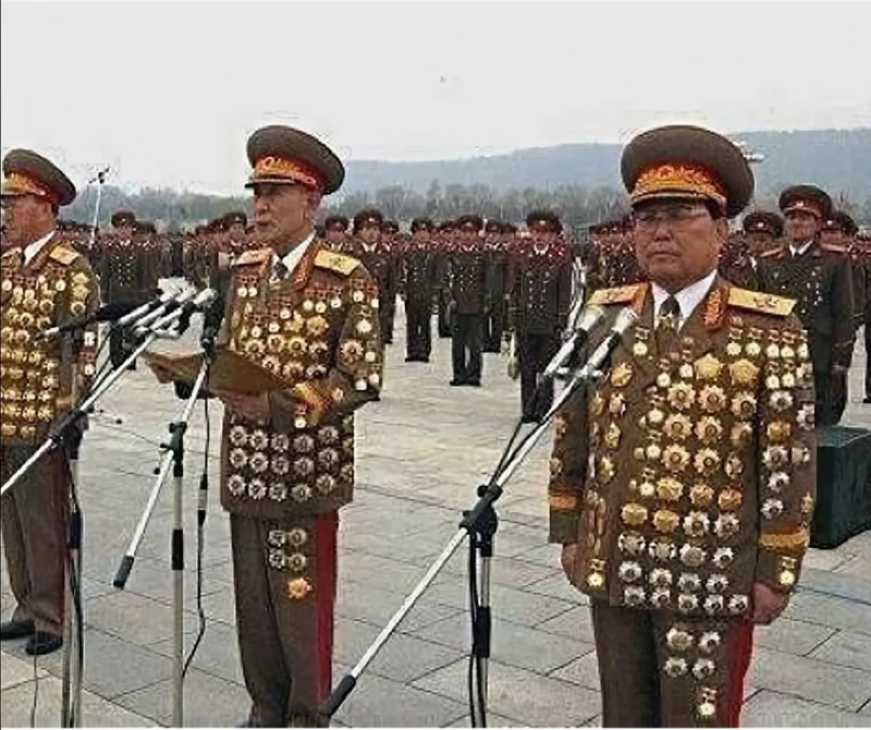 Create meme: North Korean general, Korean generals in orders, North Korean generals in medals