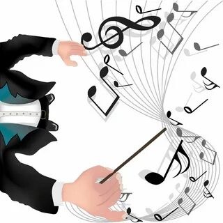 Create meme: conductor and orchestra illustration, conductor drawing, text page