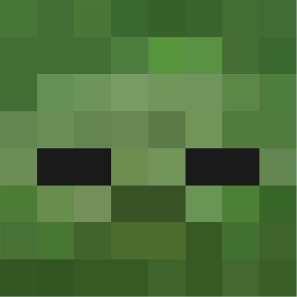 Create meme: the head of a zombie from minecraft, zombies minecraft, zombie head in minecraft