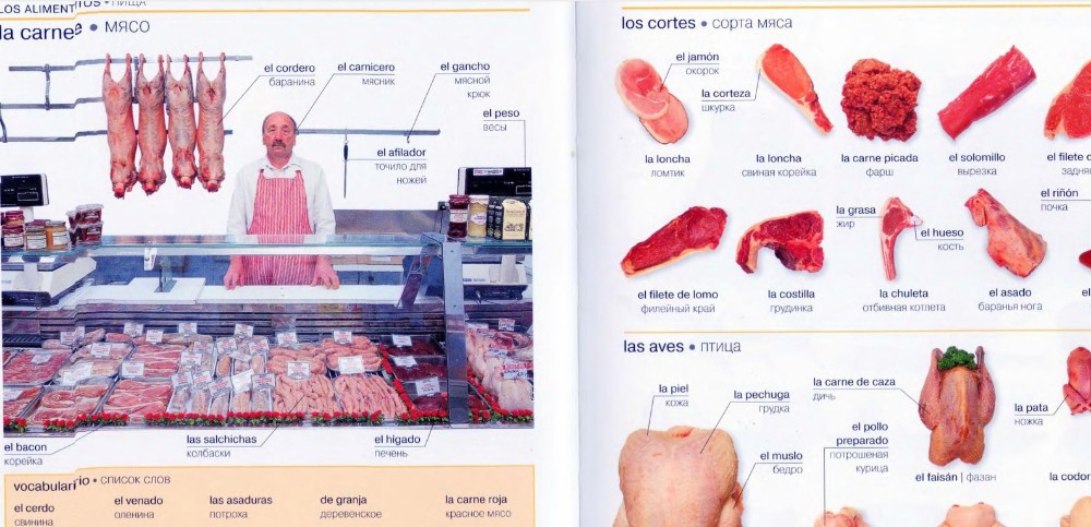 Как переводится мясо. Названия мясных продуктов. Мясные продукты на испанском. Продукты на испанском языке. Мясо на испанском языке.