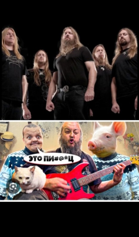 Create meme: metal band, people, The pig