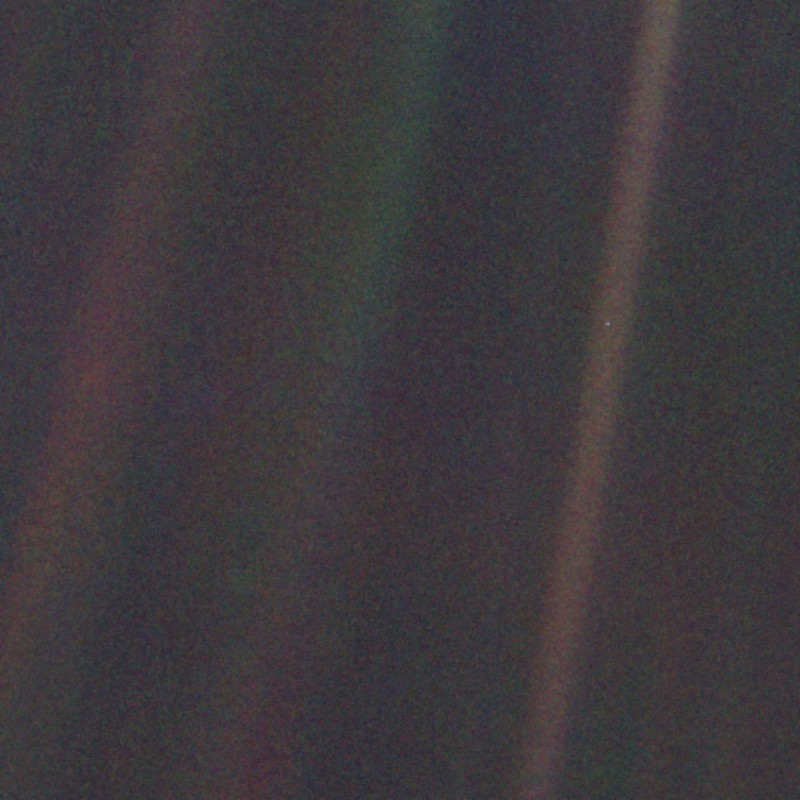 Create meme: Voyager 1 blue dot, a pale blue dot, Pale blue dot Voyager