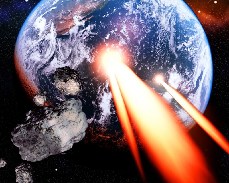 Create meme: meteorite , comet collision with earth, asteroid 